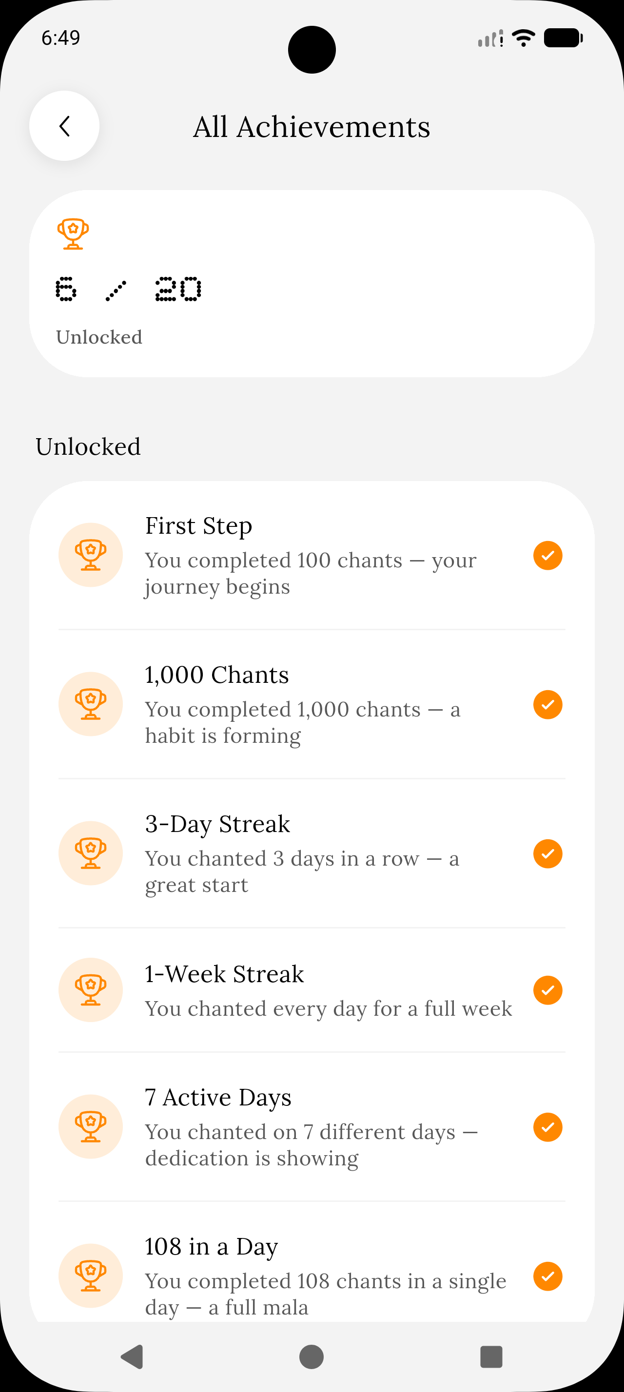 Milestones & Badges